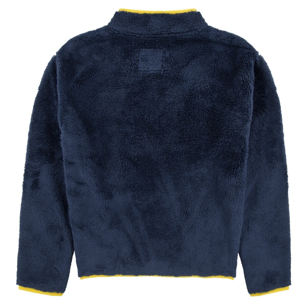 Levis Boys XS 4-5 Colorblocked Sherpa Half Zip Pullover Sweatshirt Blue Yellow - Picture 3 of 11
